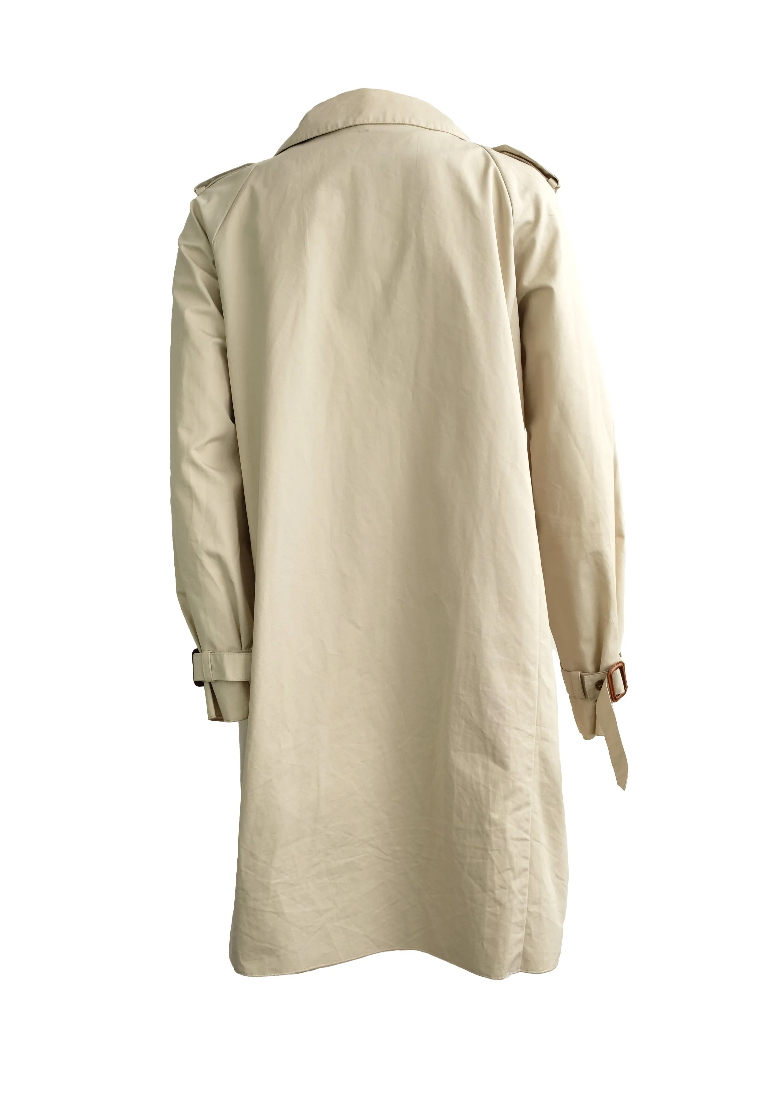 Max Mara Stone Coloured Trench Coat with Detachable Collar, UK12