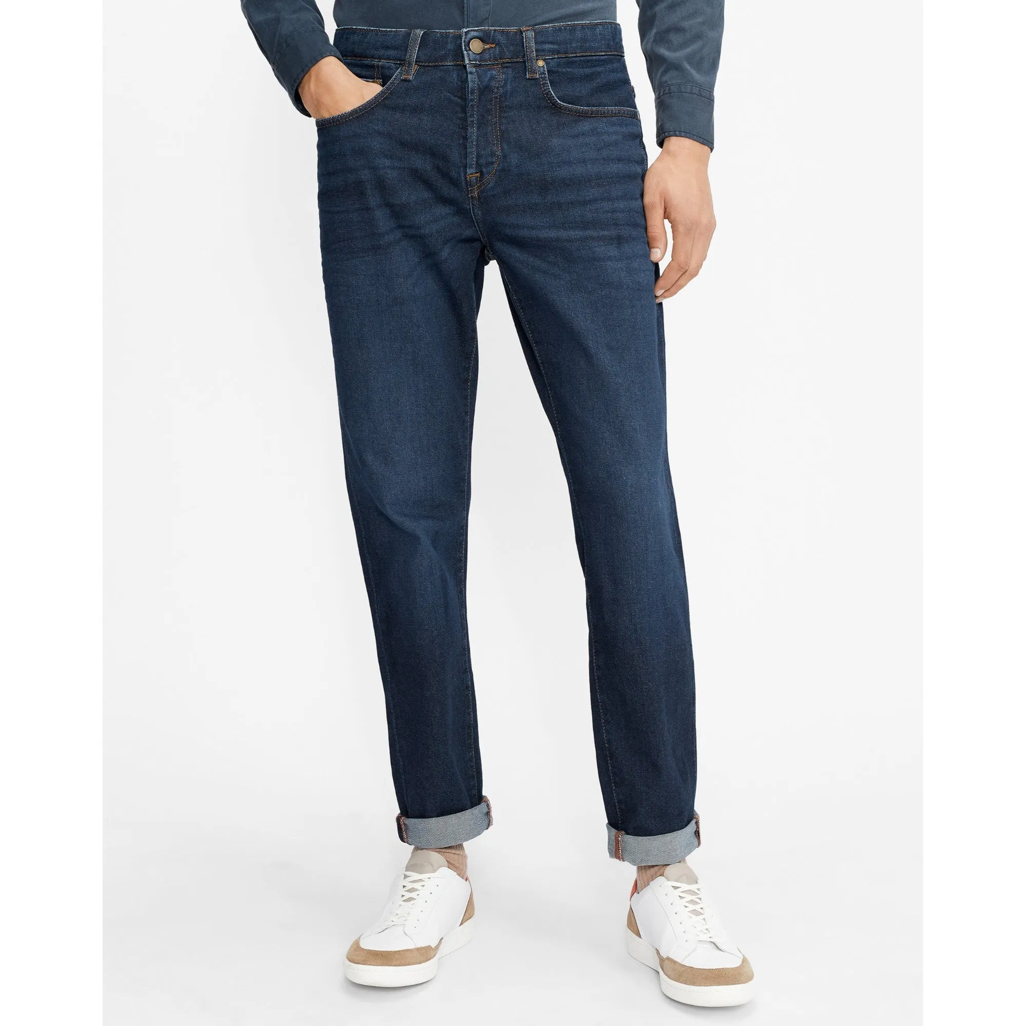 Men Mmp-Simay-Straight Leg Mid Wash Denim Jean - Blue