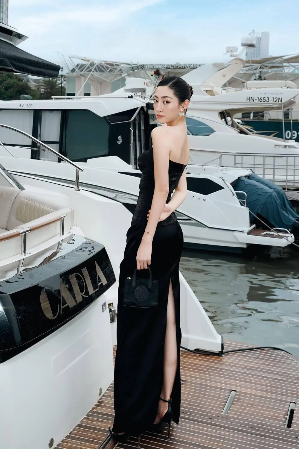 Orwell Strapless Draped Taffeta Silk Floor Length Dress
