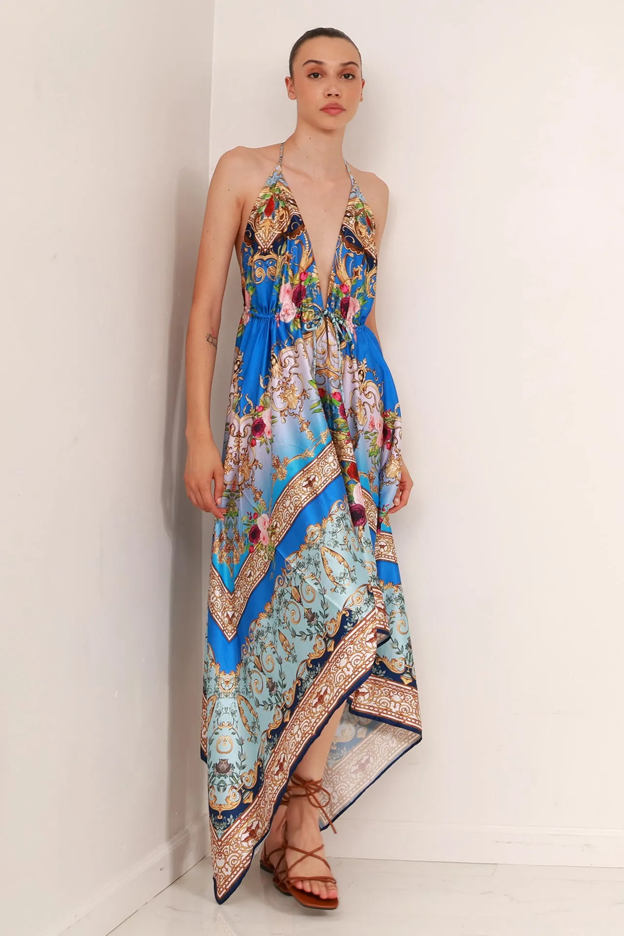 Printed Floor Length Dress