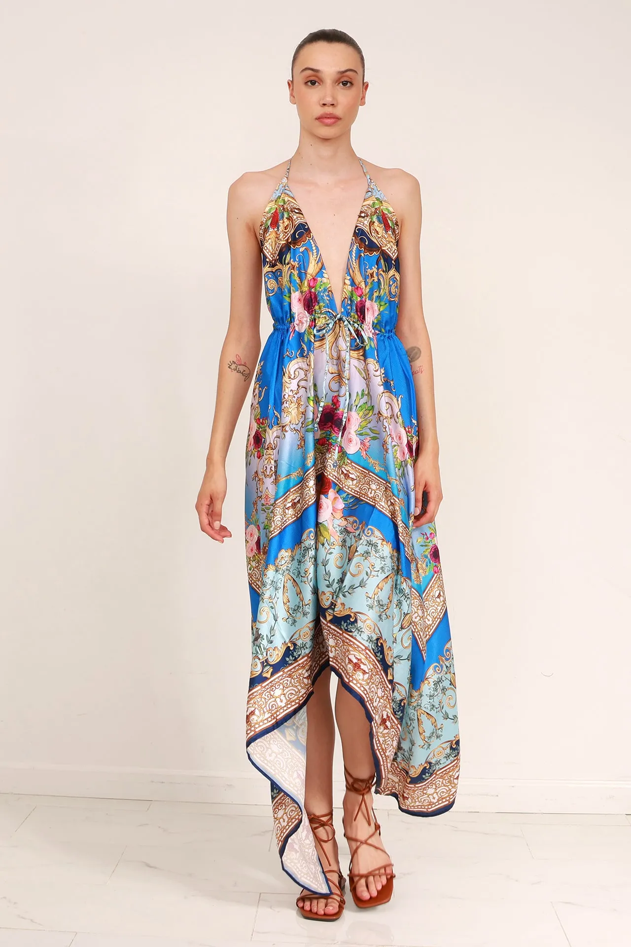 Printed Floor Length Dress