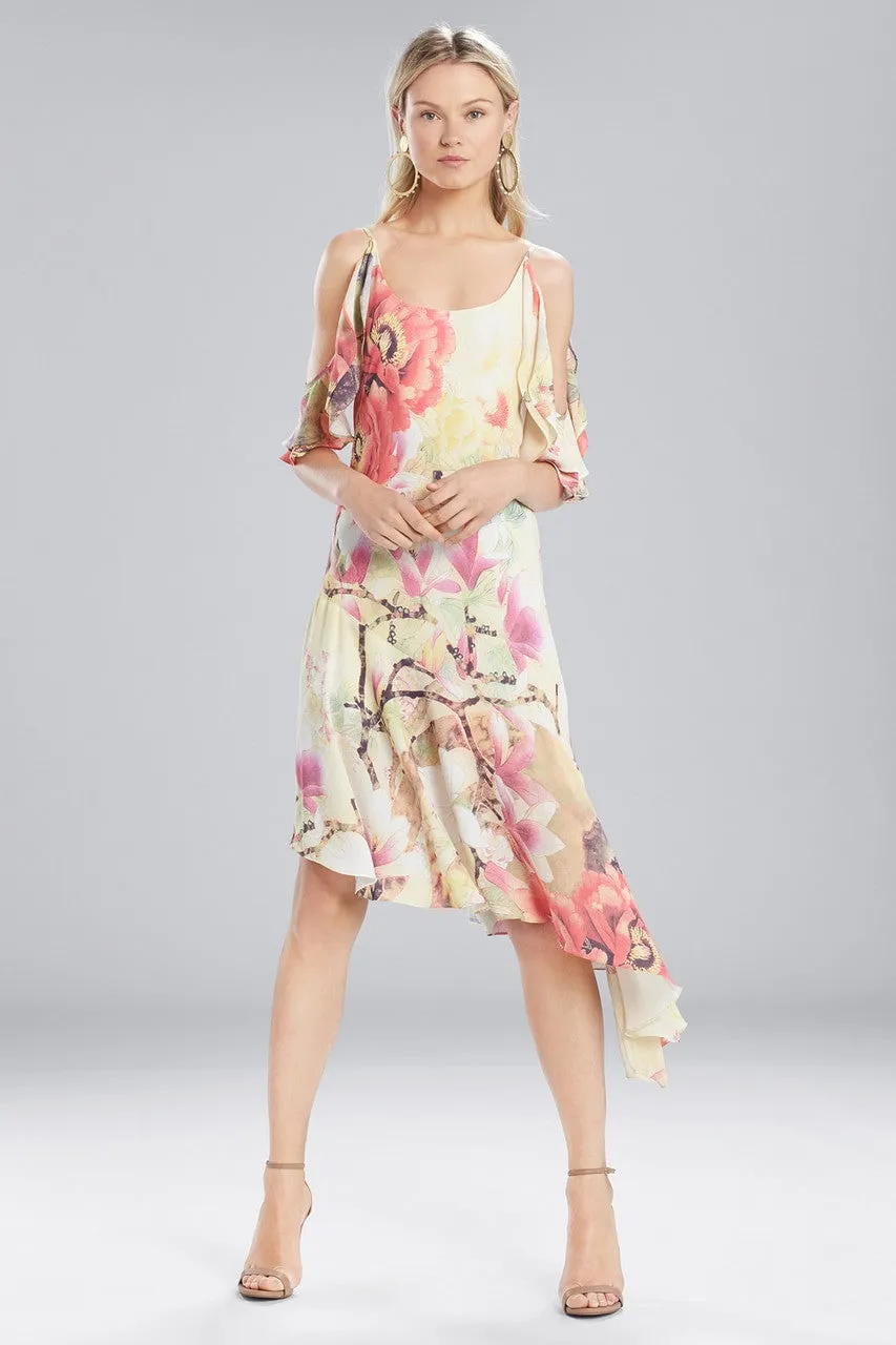 Printed Silky Soft Ruffle Sleeve Dress
