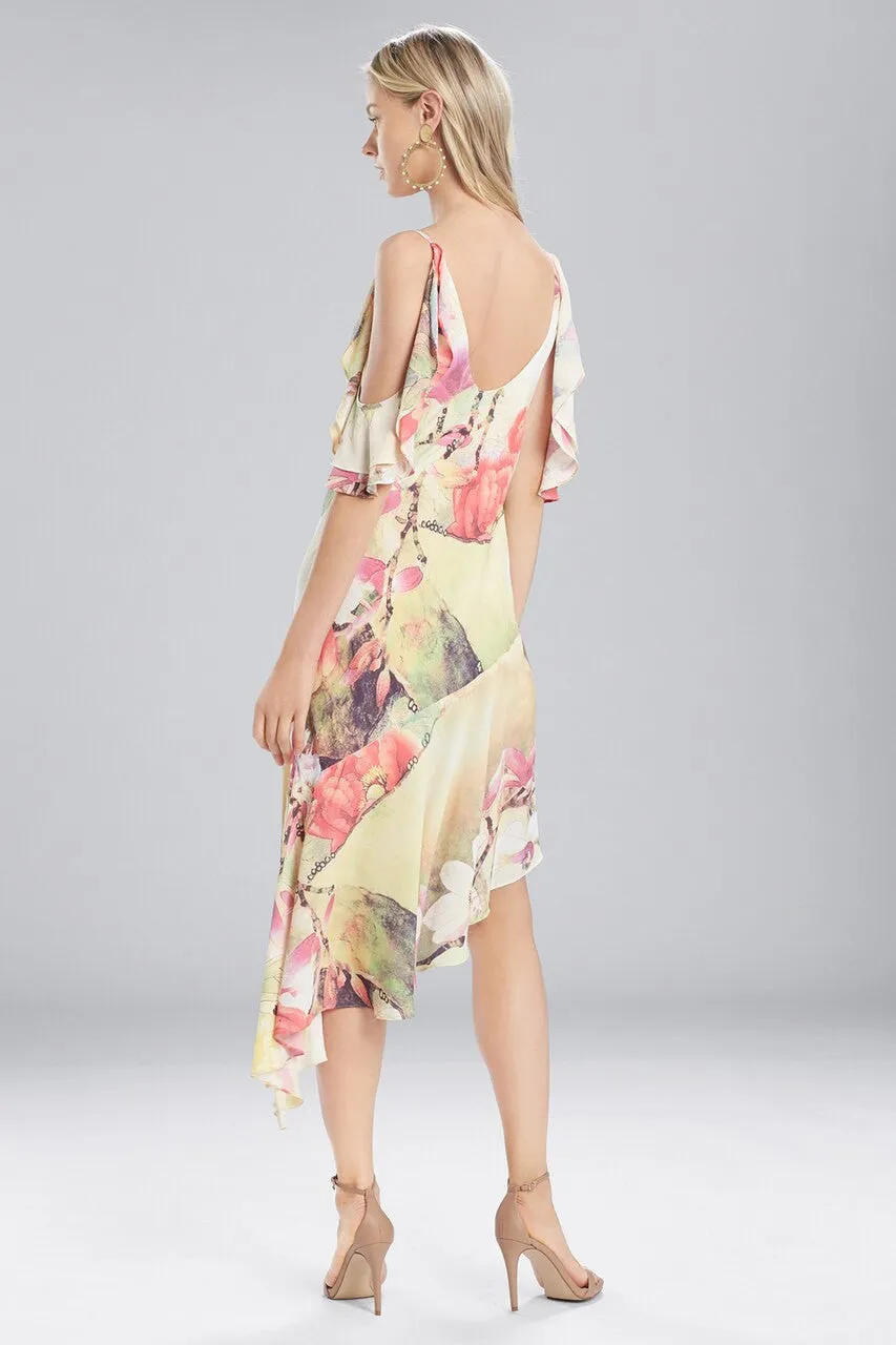 Printed Silky Soft Ruffle Sleeve Dress