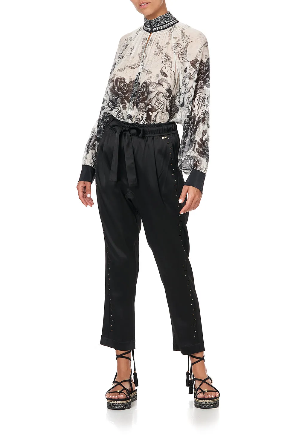 RAGLAN BUTTON UP SHIRT MIDNIGHT PEARL