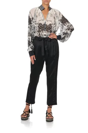 RAGLAN BUTTON UP SHIRT MIDNIGHT PEARL