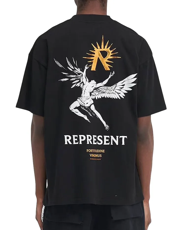 Represent MLM467-01 Icarus T-Shirt Jet Black