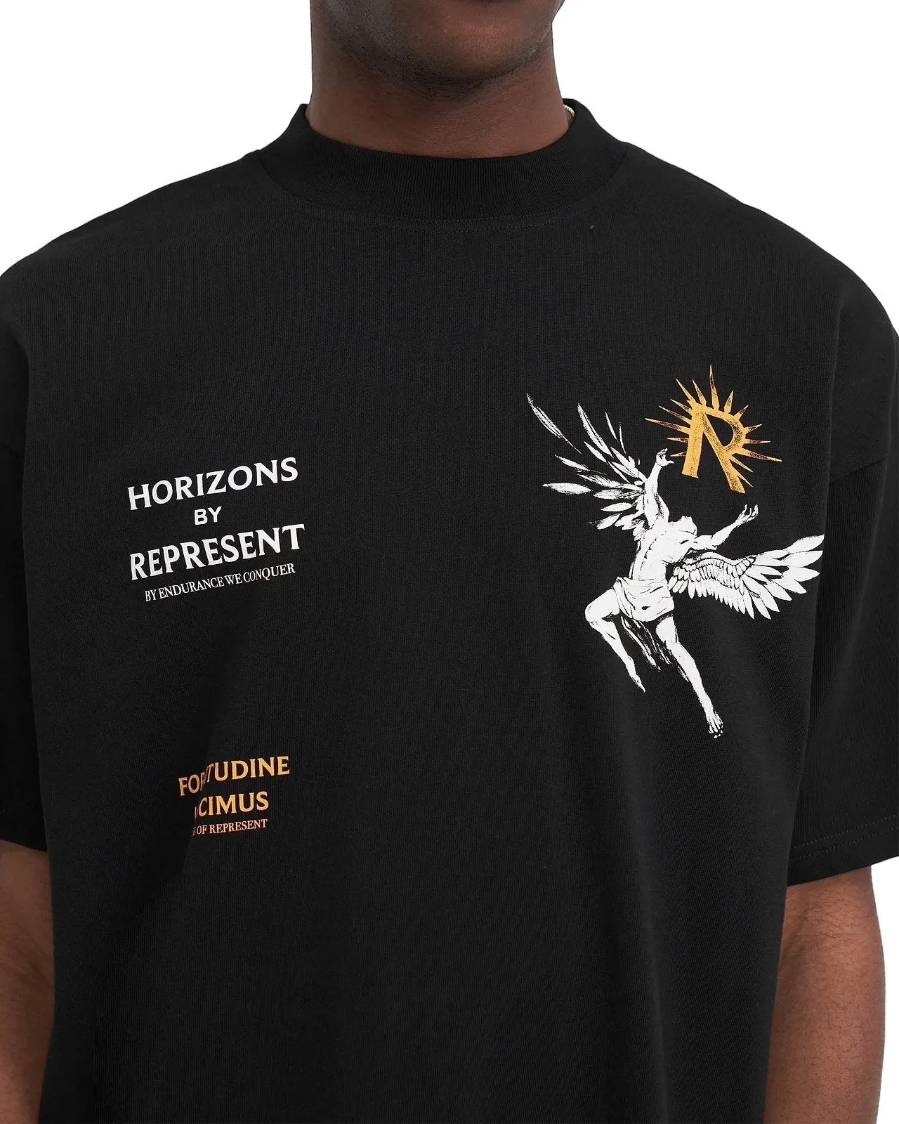Represent MLM467-01 Icarus T-Shirt Jet Black