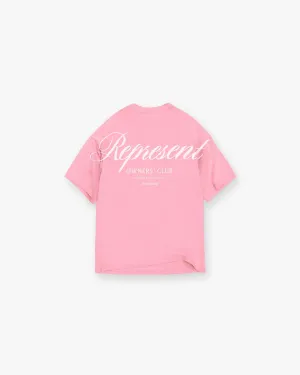 Represent Owners Club Script T-Shirt - Pink