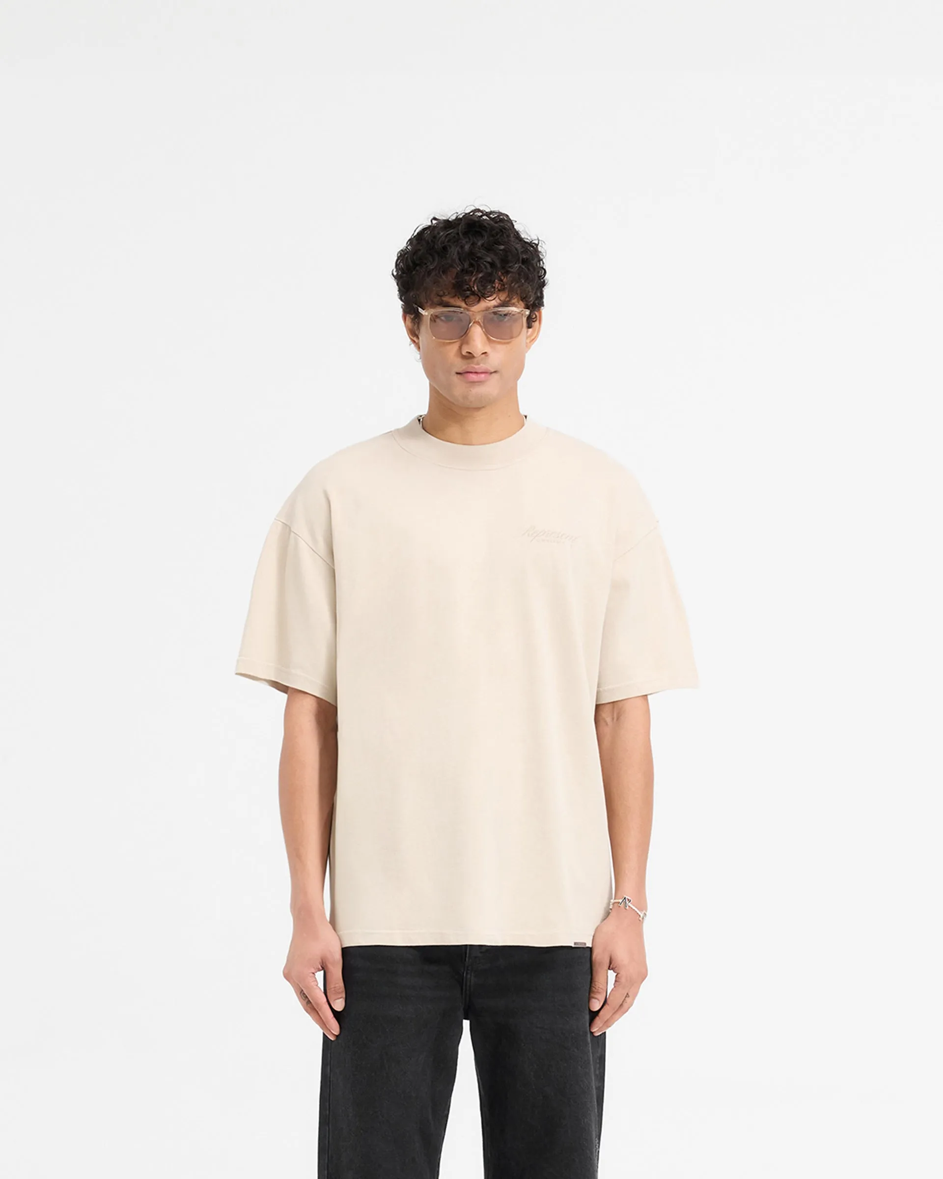Represent X Ounass Owners Club Script T-Shirt - Island Fossil