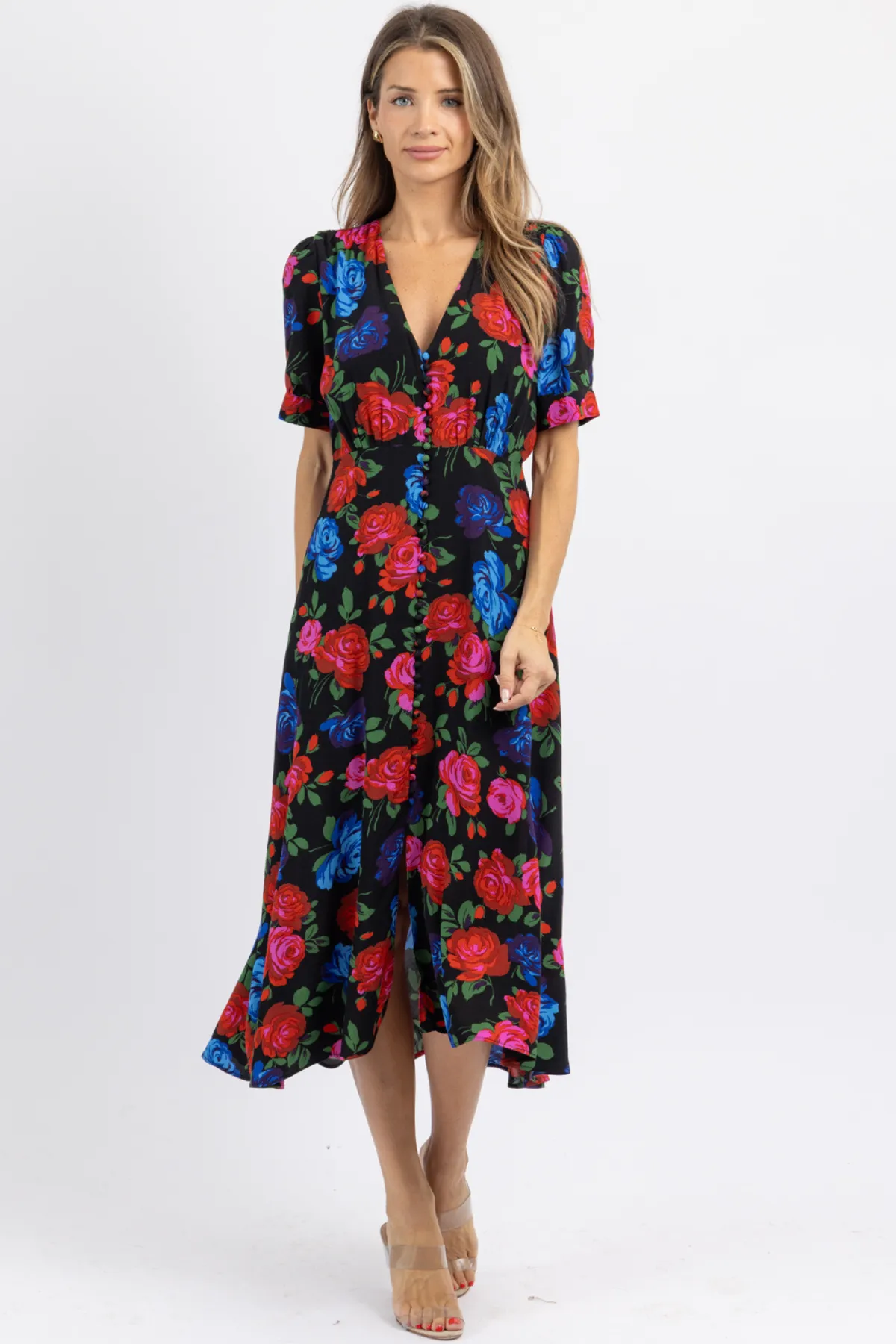 ROMEE ROSE BUTTON DRESS