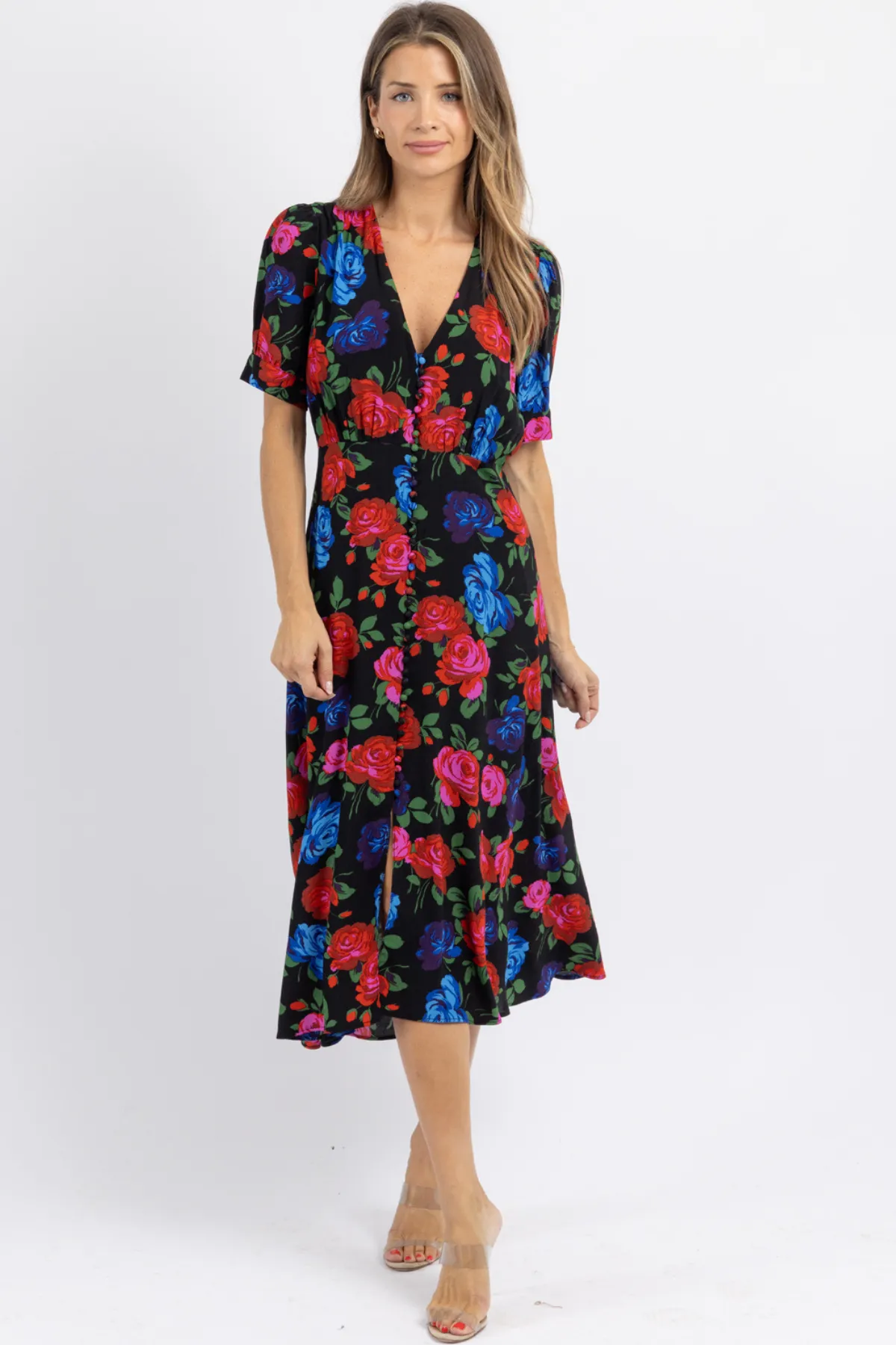 ROMEE ROSE BUTTON DRESS
