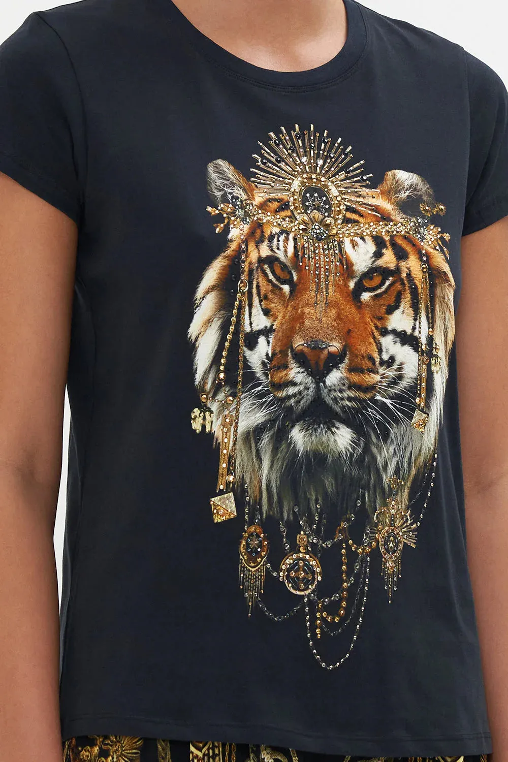 Slim Fit Round Neck T Shirt - The Night is Noir