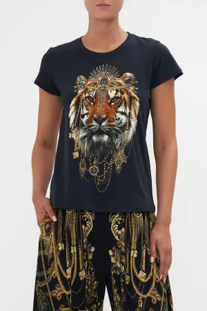 Slim Fit Round Neck T Shirt - The Night is Noir