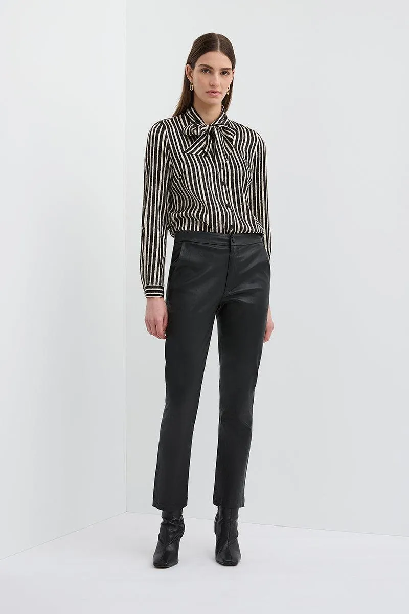 STRIPE BOW BLOUSE