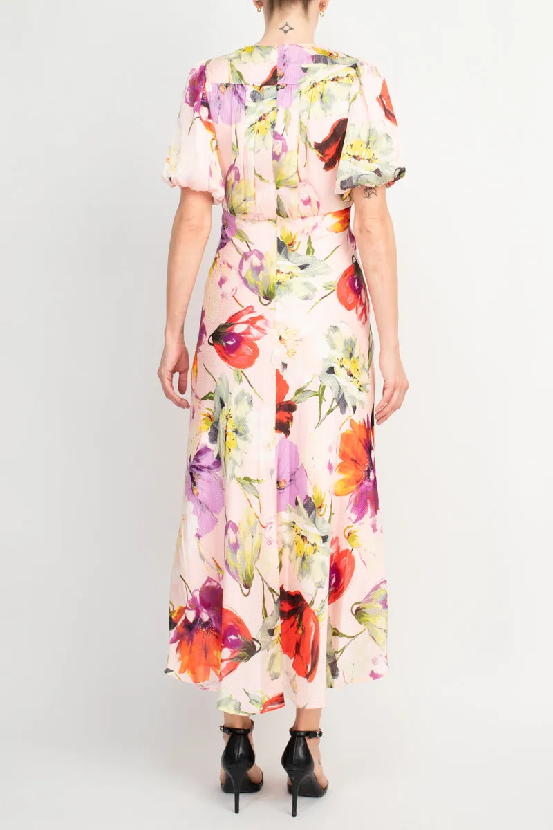 Taylor Poly Stripe Satin Maxi Dress