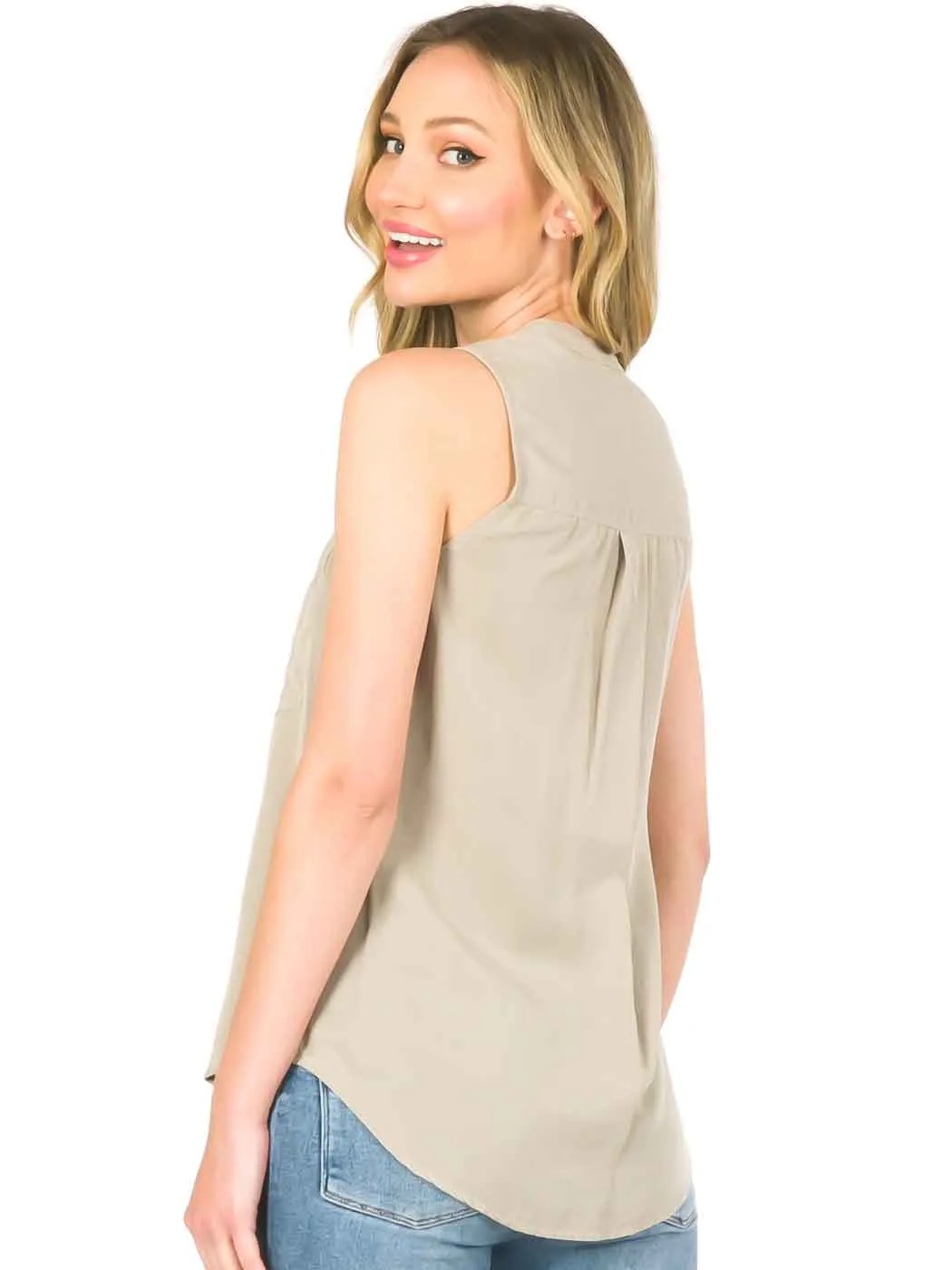 Tianello "Ivy" Light Weight TENCEL™ "ELEVA"  Sleeveless Blouse
