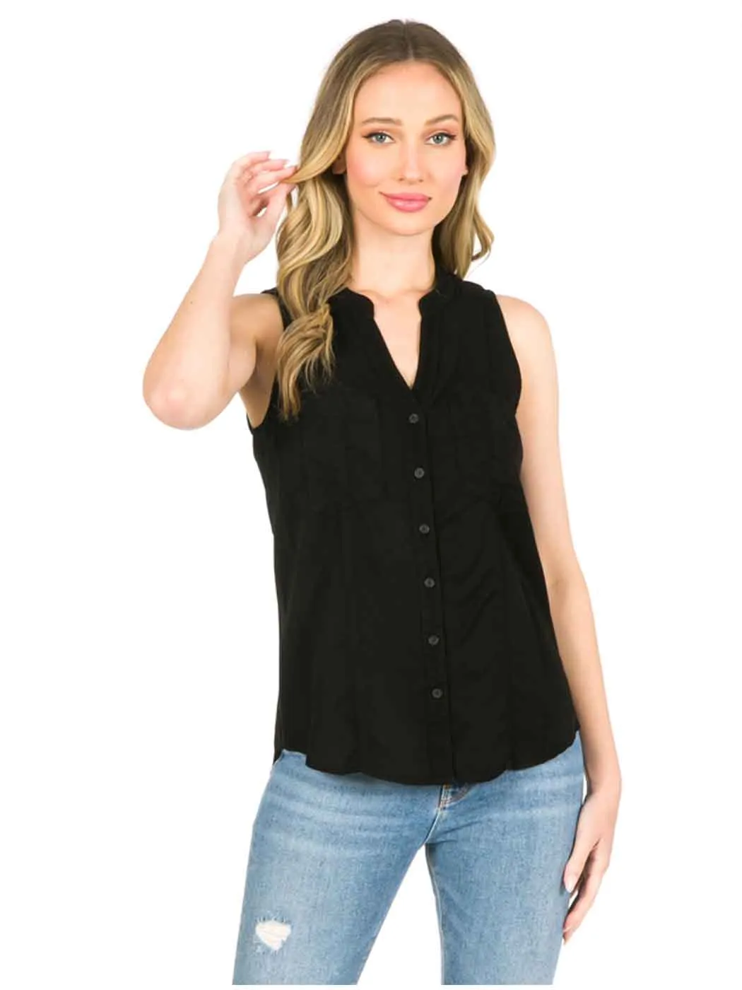 Tianello "Ivy" Light Weight TENCEL™ "ELEVA"  Sleeveless Blouse