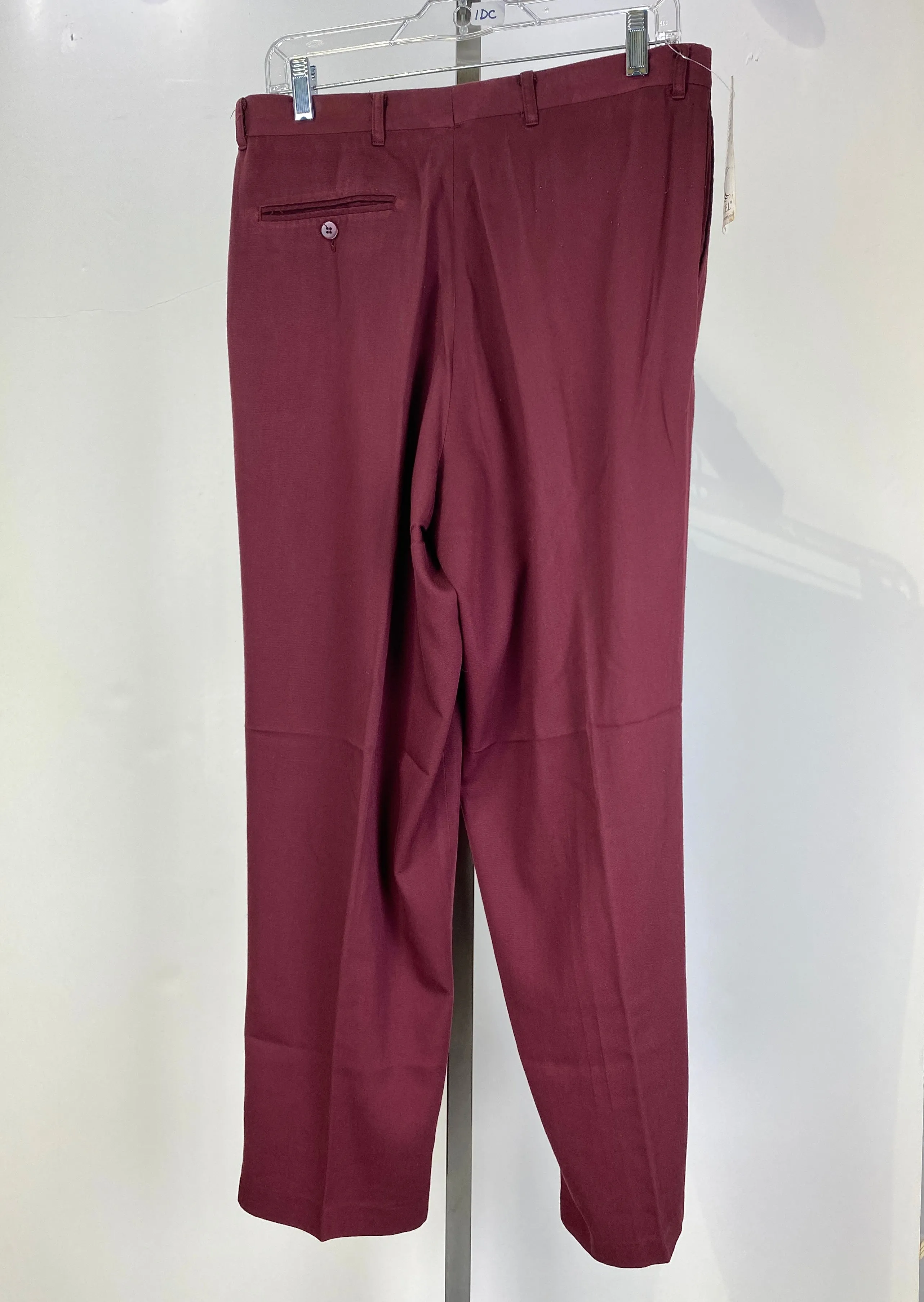 Vintage 1990s Deadstock Tencel Slacks, Men's Burgundy Carrot Trousers, NOS