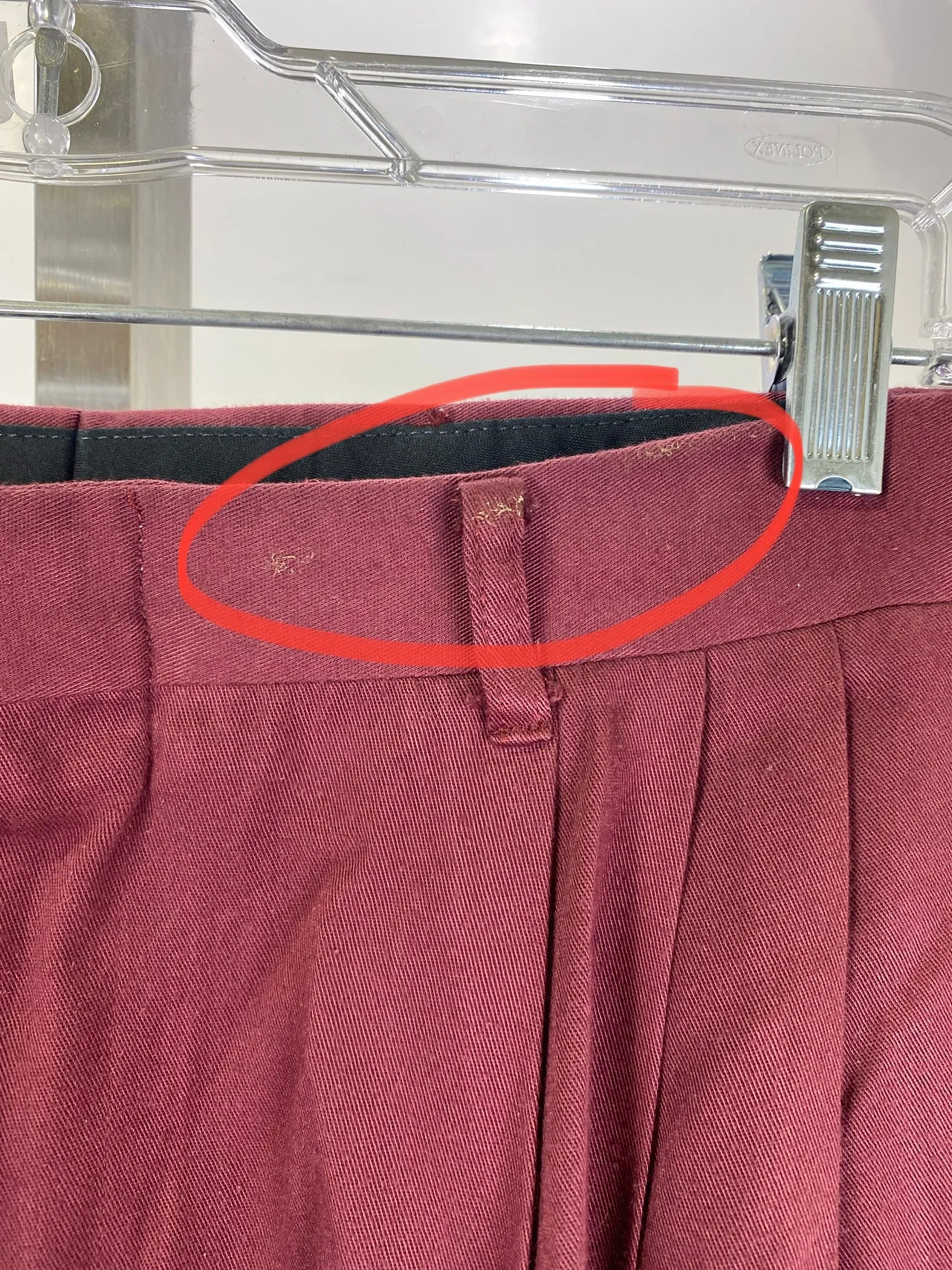 Vintage 1990s Deadstock Tencel Slacks, Men's Burgundy Carrot Trousers, NOS