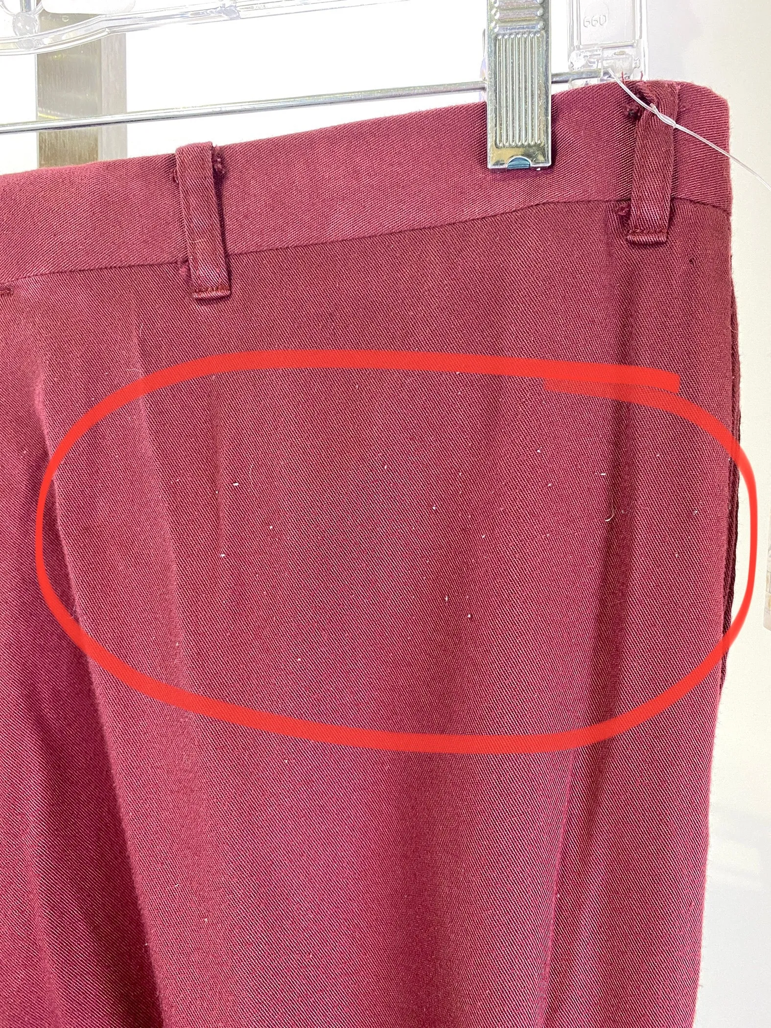 Vintage 1990s Deadstock Tencel Slacks, Men's Burgundy Carrot Trousers, NOS