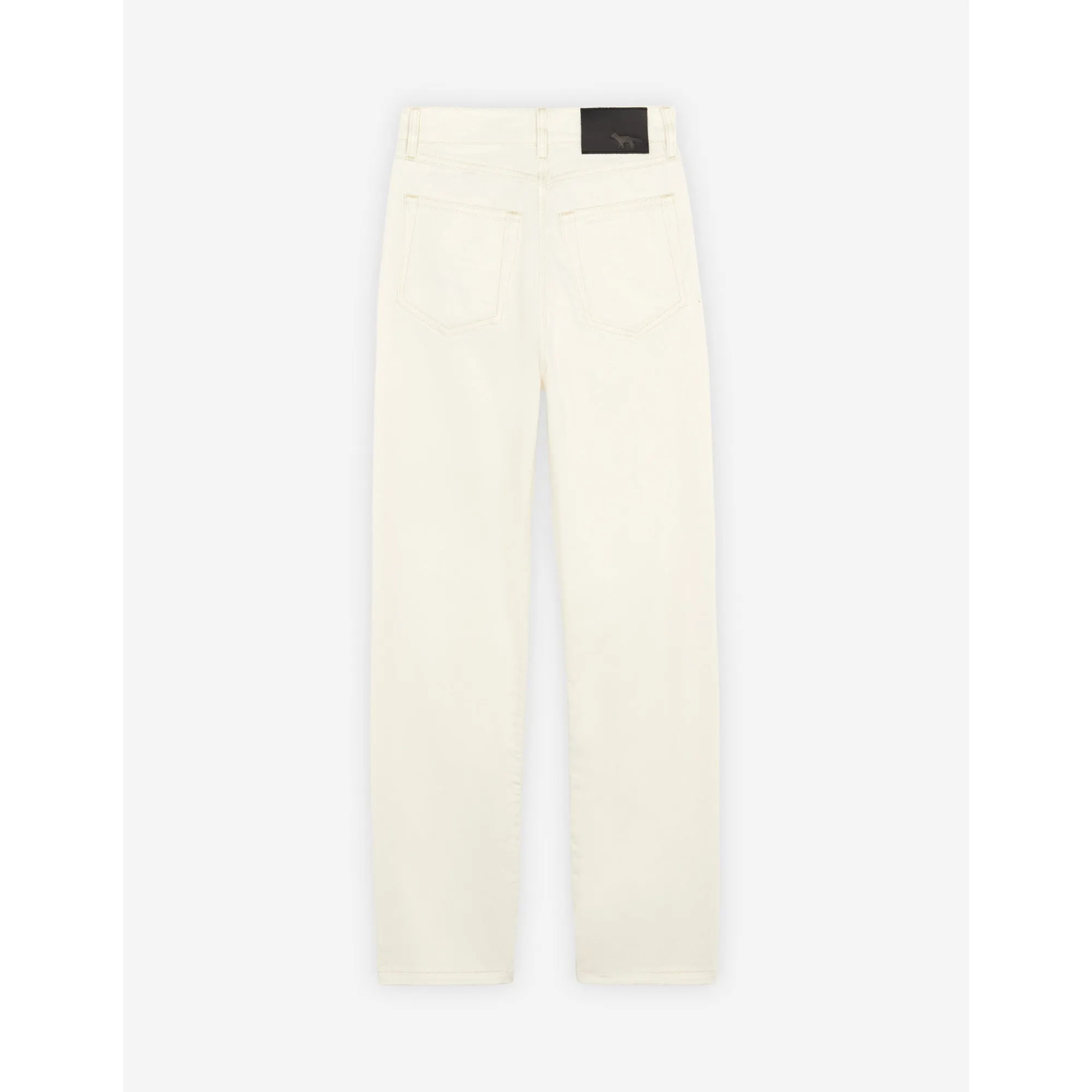 Women Cropped Straight Jeans - Ecru