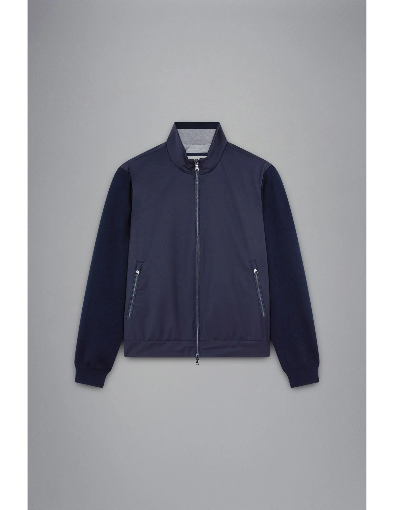 Wool Hybrid Sweater | Navy