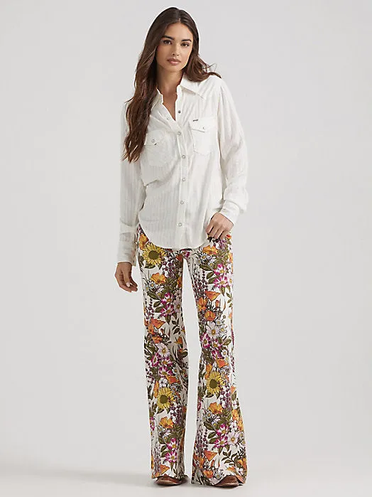 Wrangler Classic Western White Snap Up Women's